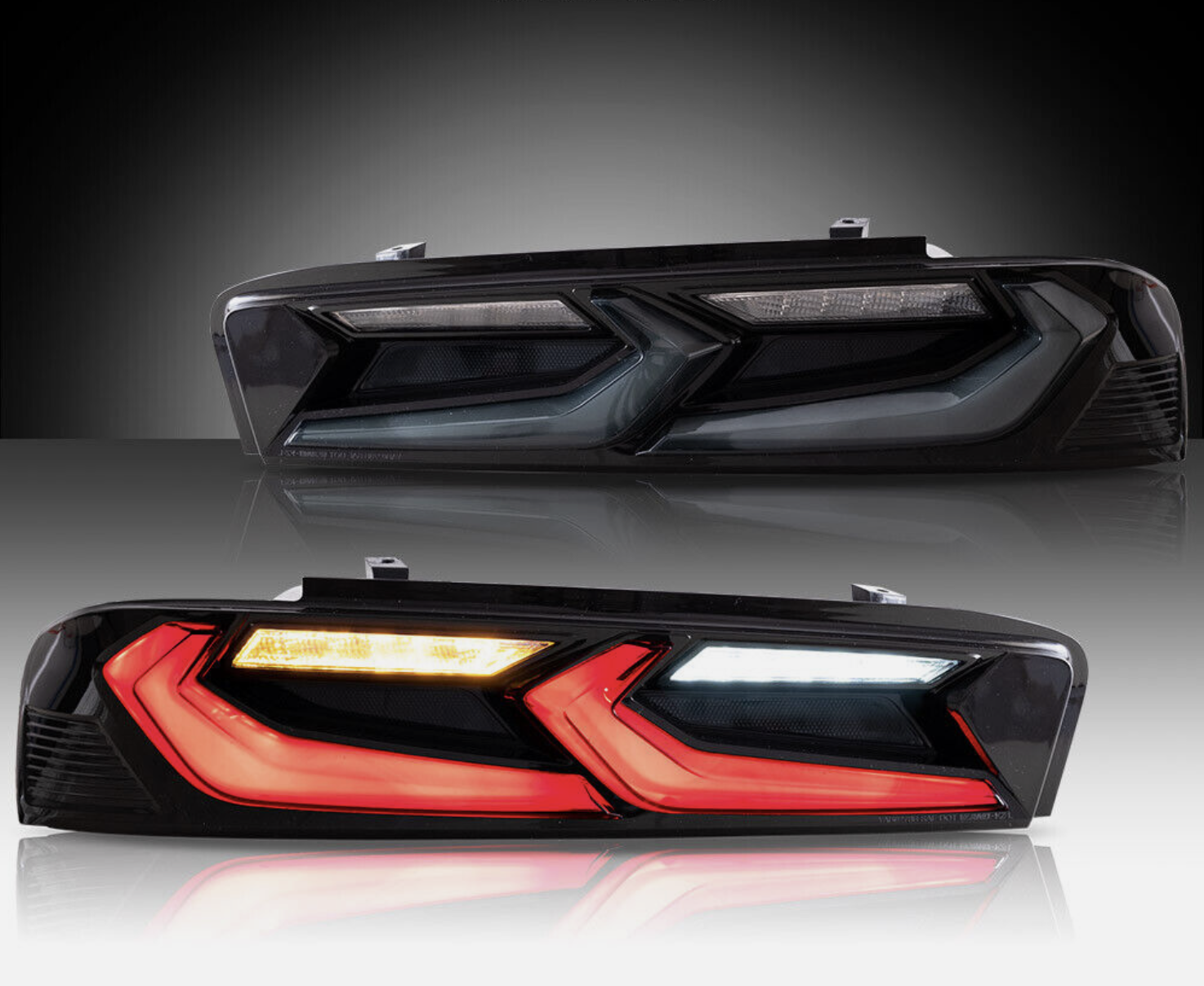 Second image of 2016 - 18 Camaro C8 Style Smoked LED Tail Lights